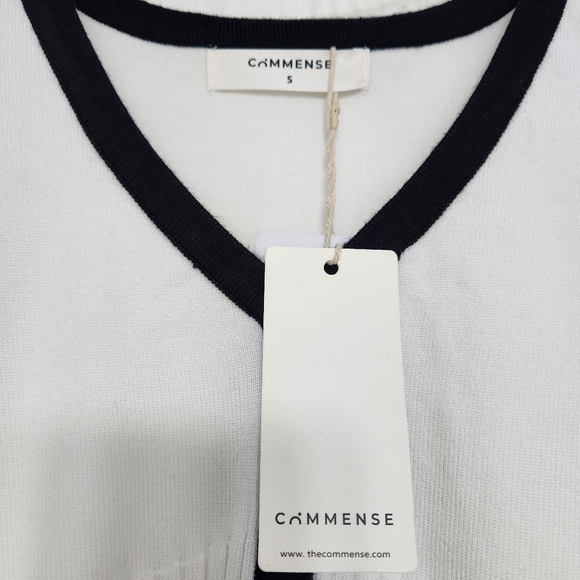 NWT Commense Minimalist Contrast Trim Sweater Skirt Set - Picture 9 of 11